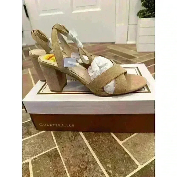 Charter Club Nude Slingback Sandal size 7.5 NWB - Picture 1 of 5